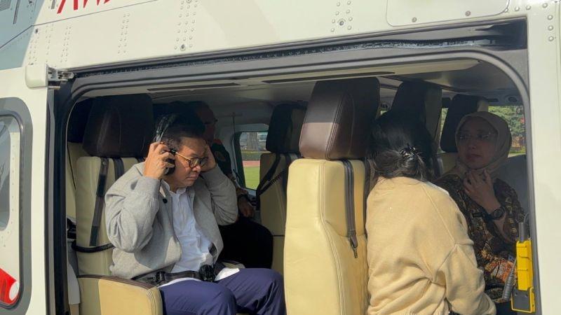 Pantau Banjir di Jakarta, Pramono Anung Naik Helikopter