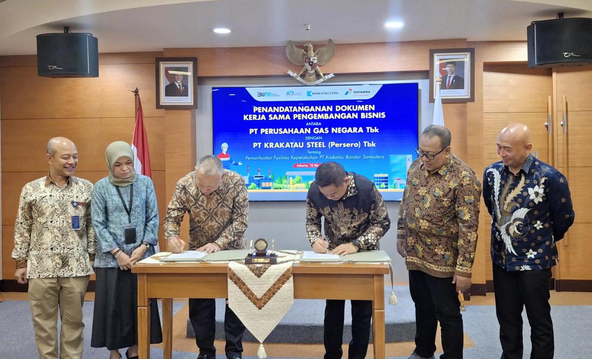 Krakatau Steel dan PGN Jalin Kerja Sama Pemanfaatan Fasilitas Kepelabuhanan