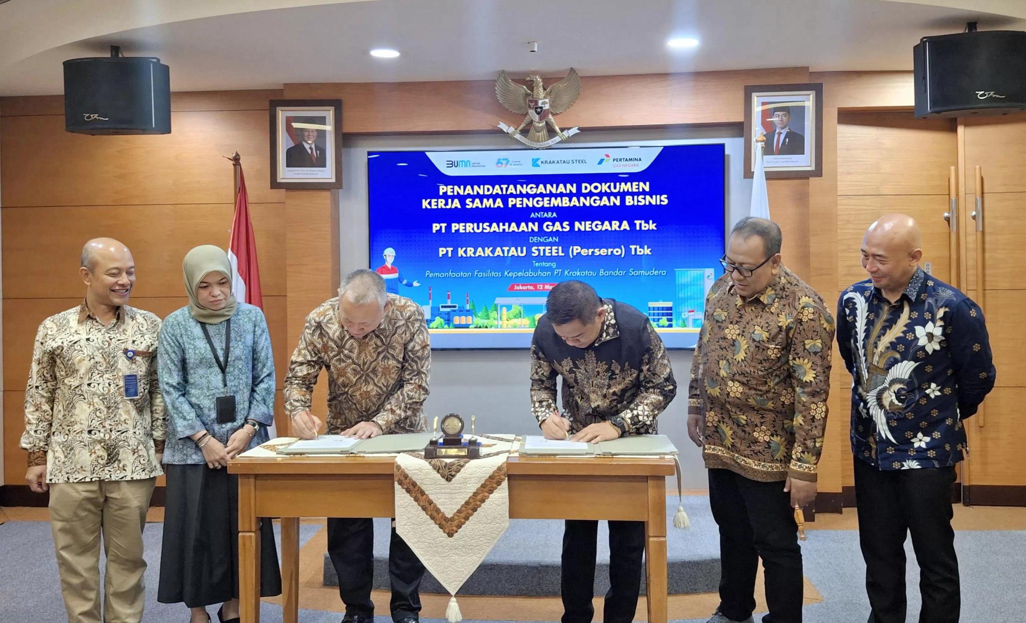 Krakatau Steel dan PGN Jalin Kerja Sama Pemanfaatan Fasilitas Kepelabuhanan