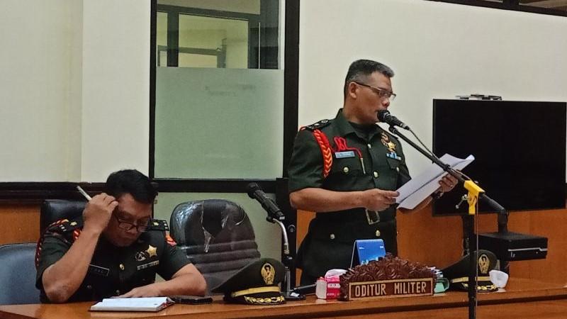 Oditur Militer Minta Hakim Tolak Pleidoi, Tetap Tuntut Penembak Bos Rental Seumur Hidup