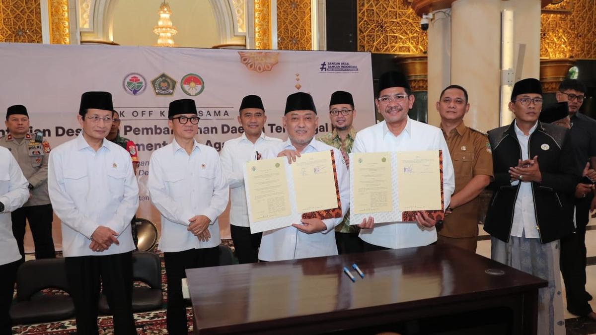 Mendes Yandri dan Menag Luncurkan Satu Desa Satu Majelis Taklim