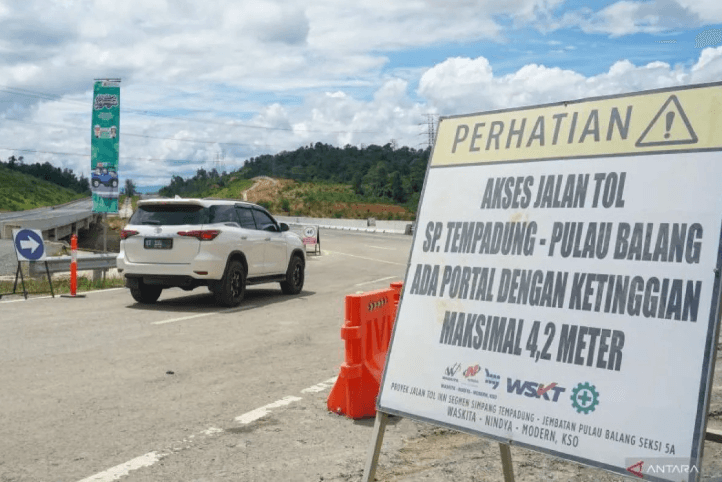 Tol Kota Nusantara Diberlakukan Satu Arah Saat Lebaran, Hanya Beroperasi 06.00-18.00 WITA