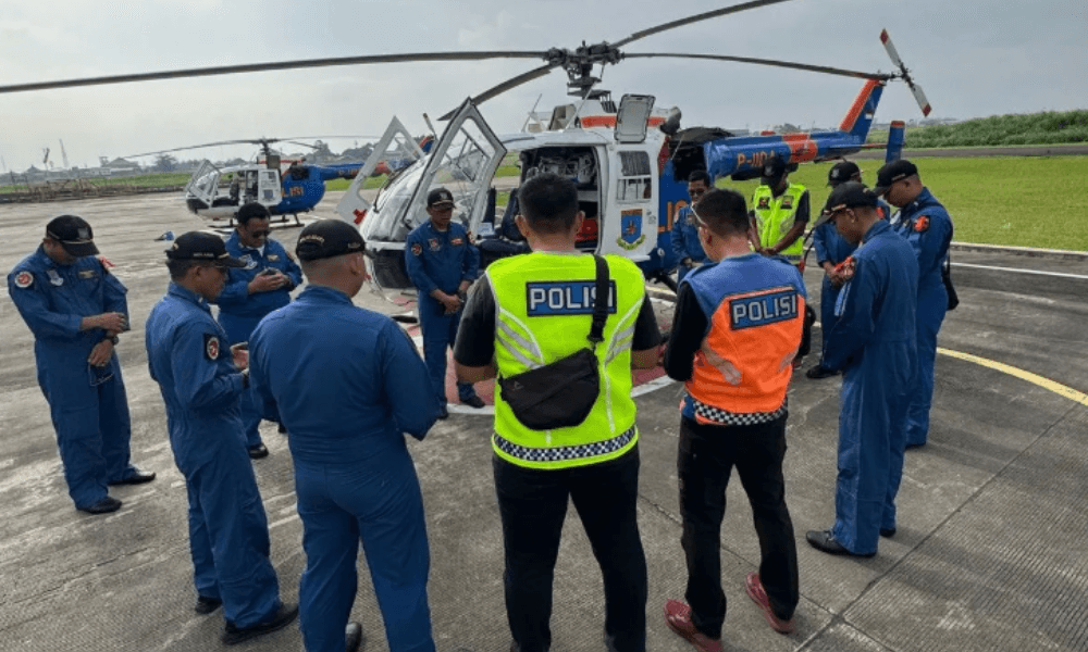 Polisi Siagakan Dua Helikopter Ambulans Udara di Tol Kalikangkung Saat Mudik Lebaran