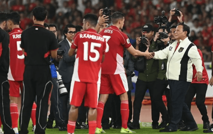 Prabowo Ucapkan Selamat kepada Timnas Indonesia
