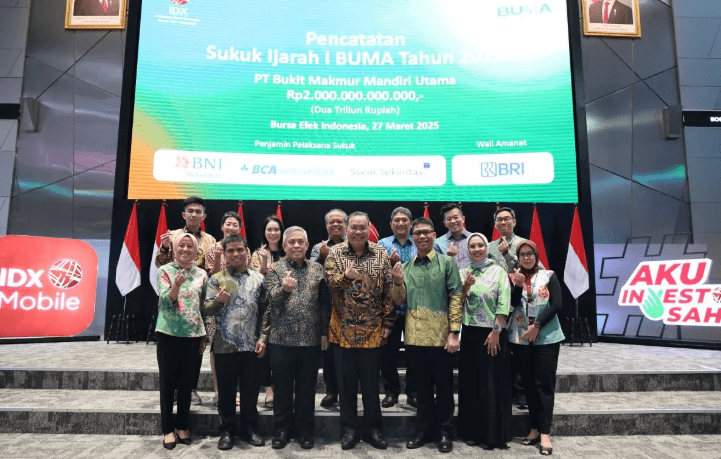 BUMA Catatkan Sukuk Ijarah Rp2 Triliun di BEI, Oversubscribed 1,1 Kali