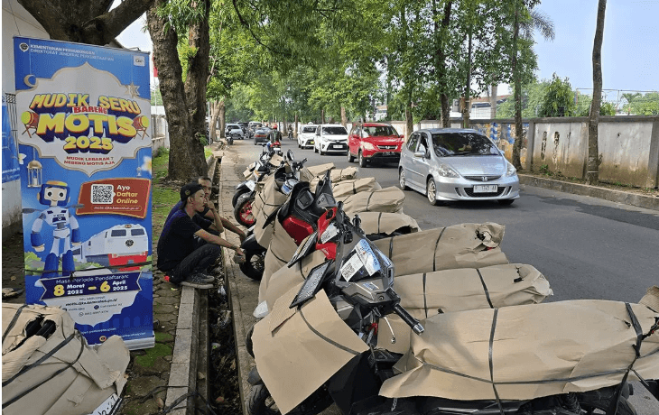 457 Sepeda Motor Pemudik Tiba di KAI Purwokerto dengan Layanan Angkutan Motis