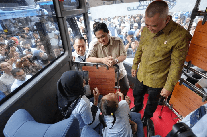 Pelepasan Bus Mudik Gratis oleh Menhub dan Menteri BUMN