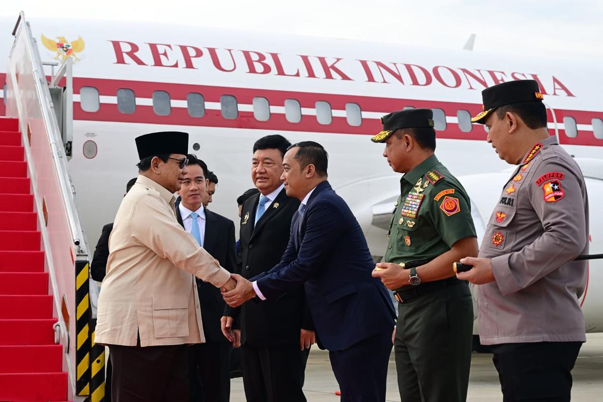Usai lawatan ke kawasan Timur Tengah dan Turkiye, Presiden Prabowo Subianto tiba di Tanah Air