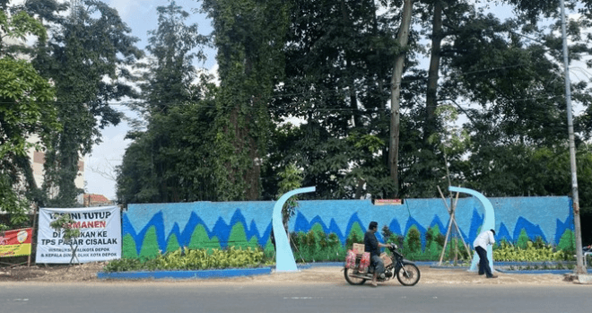 TPS Pinggir Jalan Raya Bogor Disulap Jadi Taman, Warga Depok Nikmati Lingkungan Lebih Asri