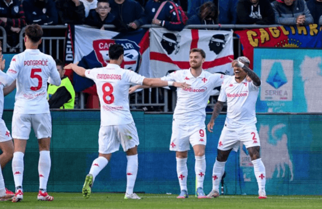 Fiorentina Taklukkan Cagliari 2-1, Zona Eropa Kini Hanya Tiga Poin Lagi