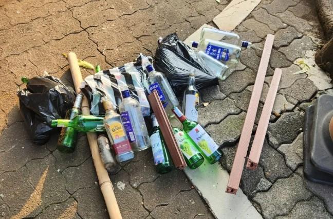 Polisi Sita Puluhan Botol dan Kayu Dekat Kantor Gubernur Jateng Jelang May Day