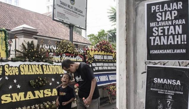 Aksi solidaritas SMANSA serukan dukungan atas sengketa lahan sekolah