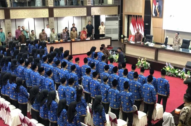 Gubernur Sumsel Lantik 101 CPNS, Tegaskan Seleksi Bersih dari Suap