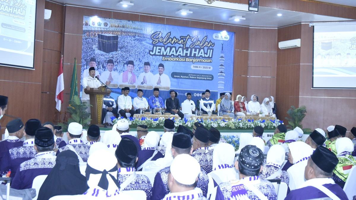 136 Calon Haji Kalteng Dilepas dari Embarkasi Banjarmasin