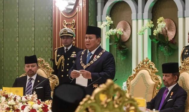 Presiden Prabowo Dianugerahi Bintang Kebesaran oleh Sultan Brunei di Istana Nurul Iman