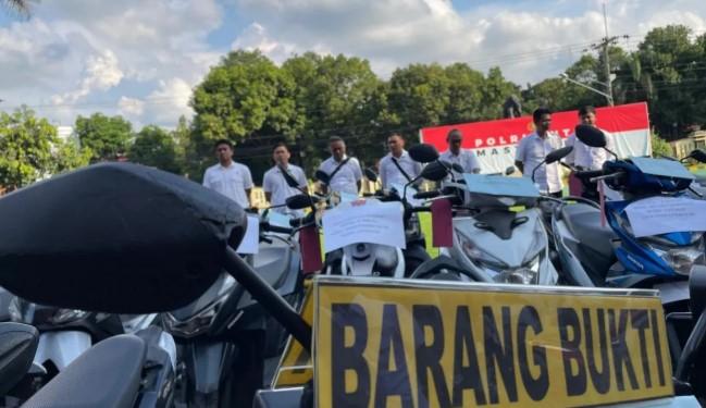 Polresta Cirebon Kembalikan 34 Motor Curian ke Pemilik, 11 Tersangka Diamankan