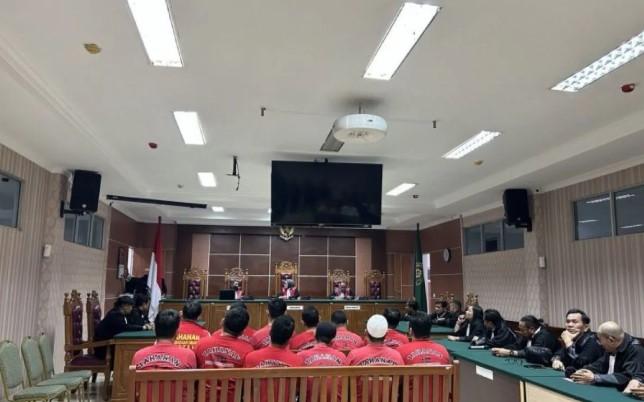 Perkara penyisihan sabu 1 kg dari total 44 kg, total 12 terdakwa termasuk eks anggota TNI dan Brimob