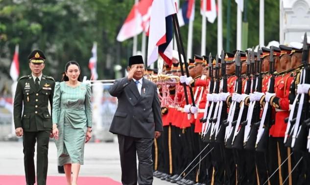 Presiden Prabowo Disambut Upacara Kehormatan di Government House Thailand, Bahas Isu Strategis Bilateral