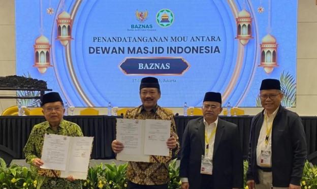 Baznas dan DMI Teken MoU, Masjid Didorong Jadi Pusat Ekonomi dan Kesejahteraan Umat