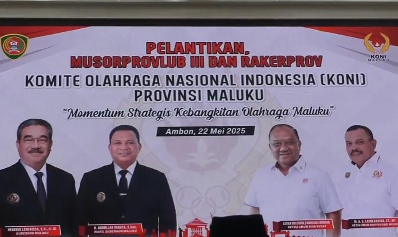 Pengurus KONI Maluku 2025–2030 Resmi Dilantik, Diharap Lahirkan Atlet Hebat