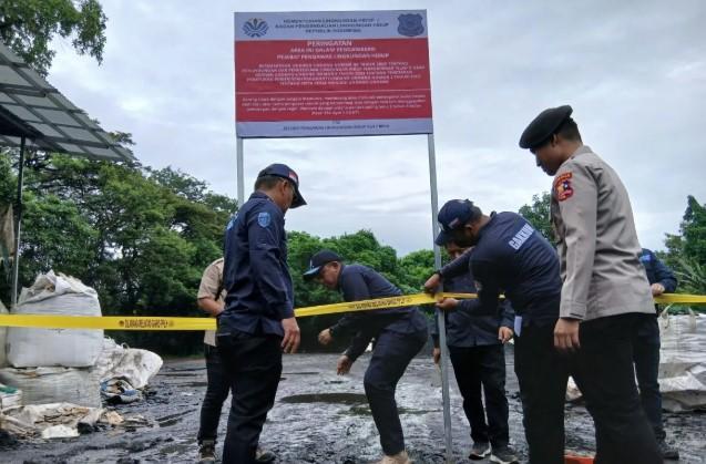 KLH Segel PT Biporin Agung Cikupa, Ditemukan Buang Limbah Berwarna ke Sungai Cirarab