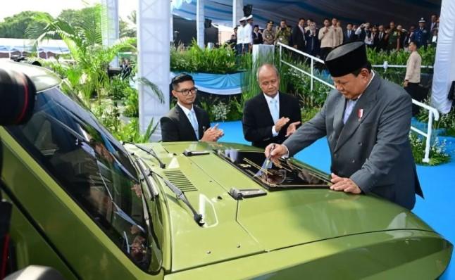 Presiden Prabowo Resmikan MV3-EV "Pandu", Kendaraan Taktis Listrik Buatan Anak Bangsa
