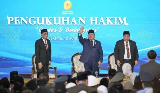 Prabowo Umumkan Gaji Hakim Naik hingga 280 Persen untuk Tingkat Junior