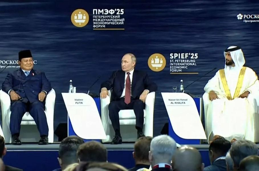 Presiden Prabowo Subianto Hadiri Forum Ekonomi Internasional SPIEF 2025 Bersama Vladimir Putin dan Pemimpin Dunia