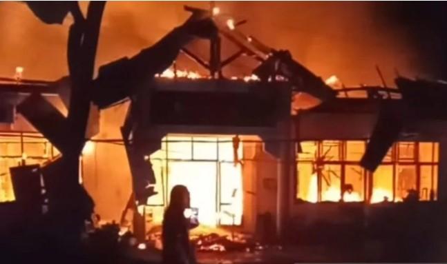 Kantor Dinas Pertanian Tanah Datar Terbakar Dini Hari, Korsleting Diduga Jadi Penyebab