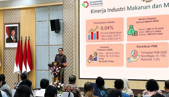 Industri Makanan dan Minuman Catat Investasi Rp22,63 Triliun dan Surplus Dagang USD 8,67 Miliar di Awal 2025