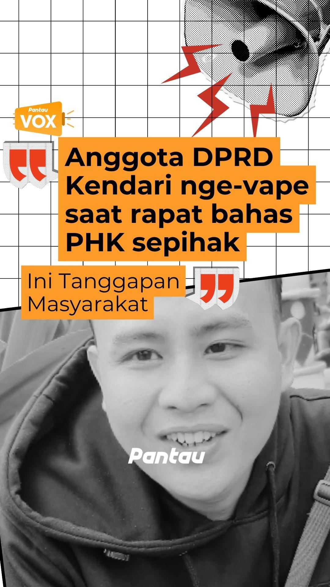 ANGGOTA DPRD KENDARI NGE VAPE SAAT RAPAT BAHAS PHK SEPIHAK