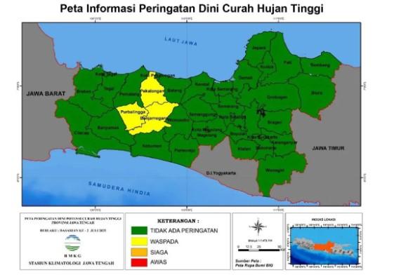 BMKG Peringatkan Potensi Bencana Hidrometeorologi di Jawa Tengah Meski Musim Kemarau