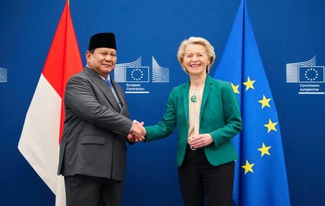 Prabowo dan Ursula von der Leyen Bahas Pembentukan Kemitraan Strategis Indonesia-Uni Eropa di Brussels