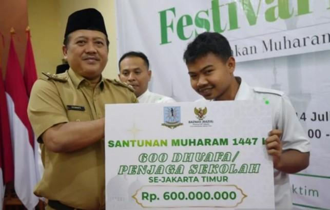 Jakarta Timur Salurkan Santunan Rp2,2 Miliar kepada 2.200 Mustahik dan Guru Honorer dalam Festival Muharram