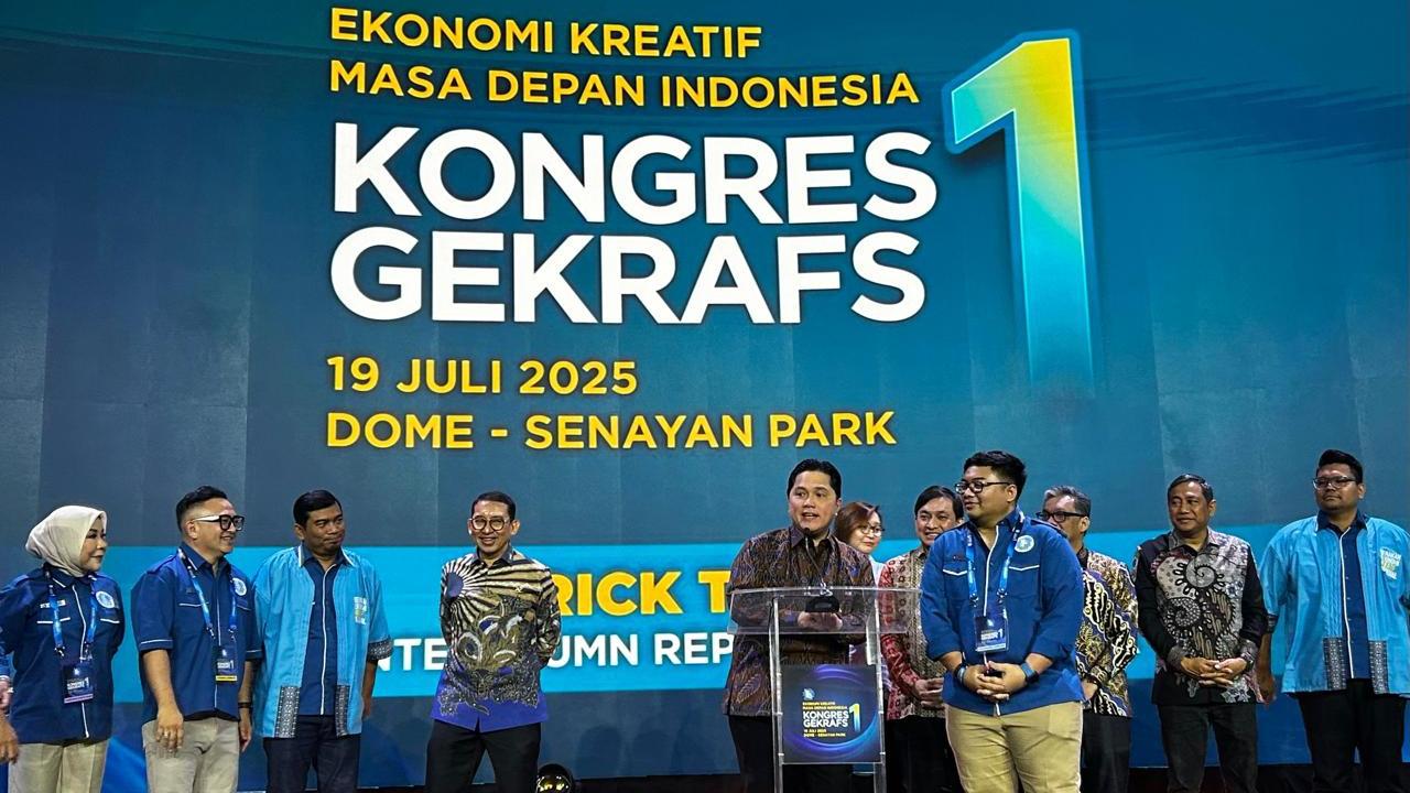 Erick Thohir di Kongres Perdana Gekrafs: Indonesia Bisa Unggul Lewat Ekonomi Kreatif