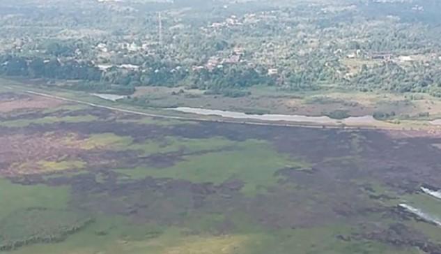 Satgas Karhutla Tanjabbar Berhasil Padamkan Kebakaran 5 Hektare di Rawa Demit dengan Bantuan Water Bombing