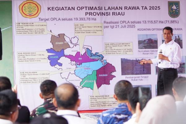 Kunjungi Siak, Mentan Amran Prioritaskan Petani : Akses Air dan Pupuk Jangan Dipersulit