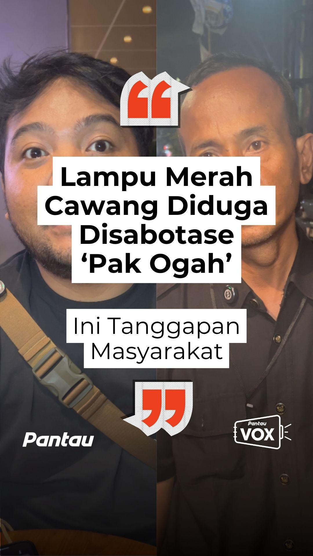 LAMPU MERAH CAWANG DISABOTASE