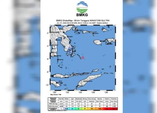 Gempa Magnitudo 5,1 Guncang Laut Banda, Getaran Dirasakan Hingga Wakatobi Tanpa Picu Tsunami
