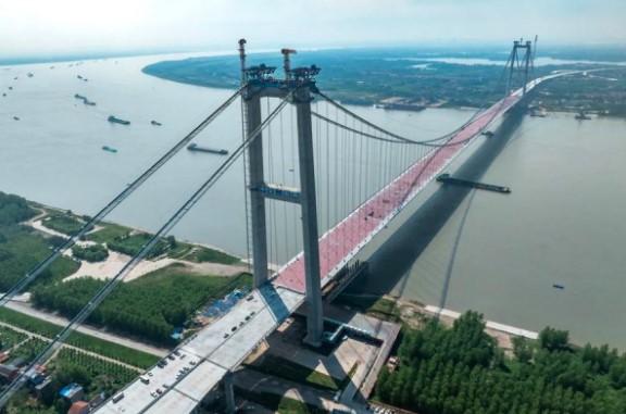Jembatan Shuangliu Resmi Tersambung, Tonggak Baru Infrastruktur Sungai Yangtze di Hubei China