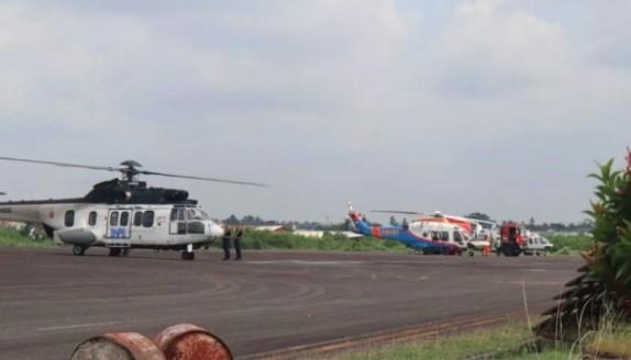 Lima Helikopter dan Satu Pesawat OMC Tiba di Jambi untuk Tangani Karhutla