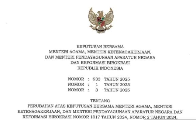 Pemerintah Tetapkan 18 Agustus 2025 sebagai Cuti Bersama Usai HUT Ke-80 RI