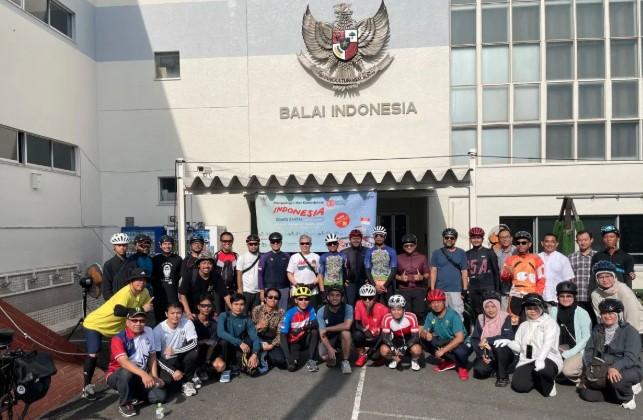 GTTO dan KBRI Tokyo Gelar Gowes Santai Jelang HUT ke-80 RI