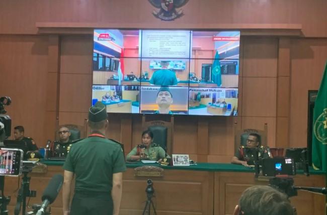 Pengadilan Militer Palembang Vonis Peltu Yun Heri Lubis 3,5 Tahun Penjara dan Pecat dari Dinas Militer