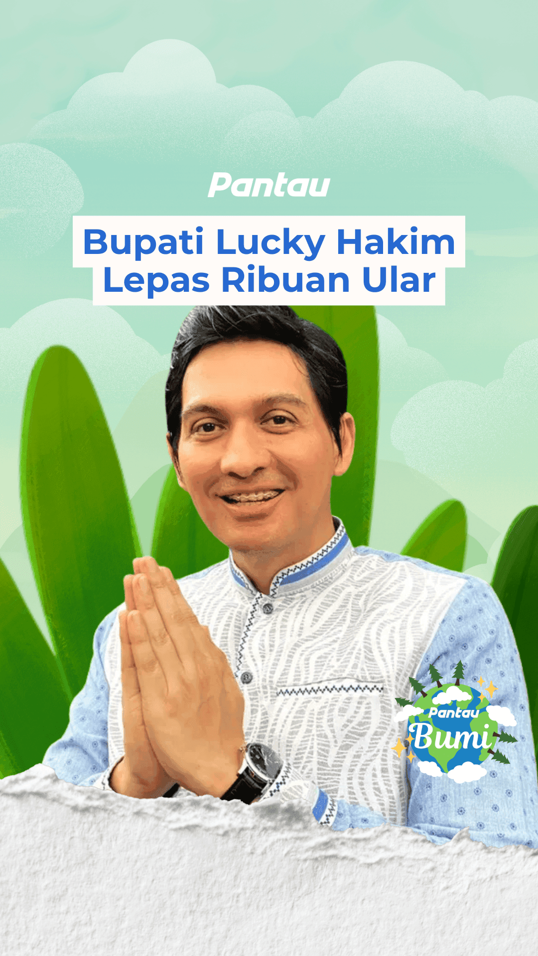 BUPATI LUCKY HAKIM LEPAS RIBUAN ULAR
