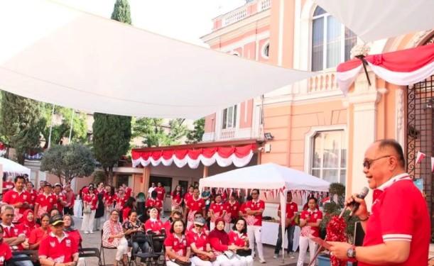 Dubes RI untuk Italia Ajak Diaspora Gelorakan Semangat Gotong Royong di HUT ke-80 RI