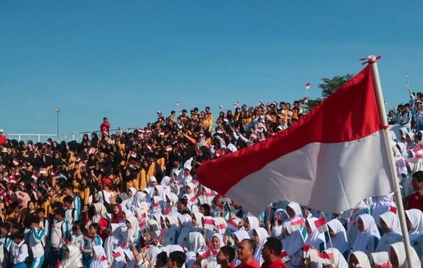 Kota Mataram Putar Lagu Indonesia Raya di Perempatan Jalan Jelang HUT ke-80 RI