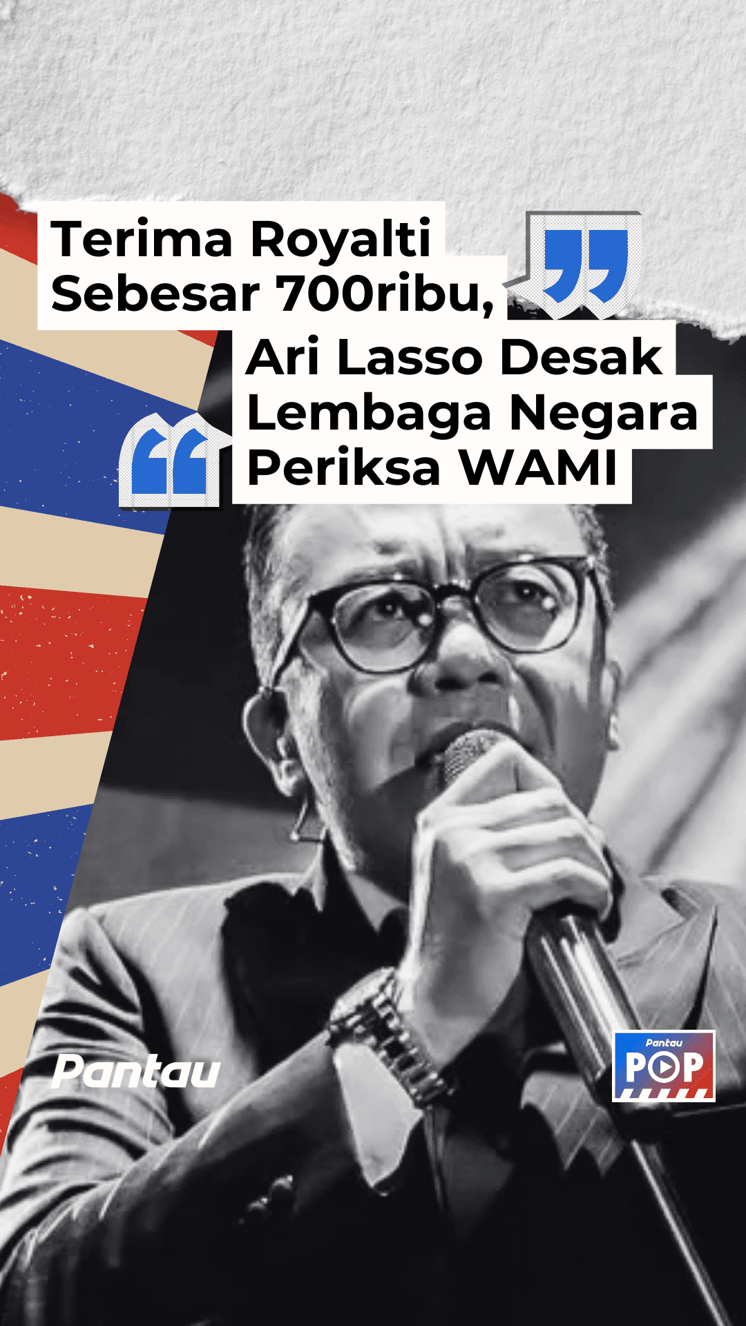 TERIMA ROYALTI SEBESAR 700RIBU, ARI LASSO DEDAK LEMBAGA NEGARA PERIKSA WAMI