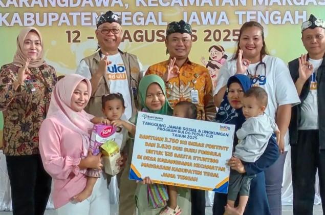 Bulog Luncurkan Program Peduli Gizi di Tegal, Fokus Turunkan Stunting Balita di Desa Karangdawa