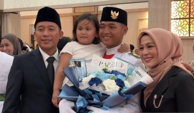 Fabian Muhammad Yahva, Putra Denny Cagur, Dikukuhkan sebagai Anggota Paskibraka Banten untuk HUT ke-80 RI